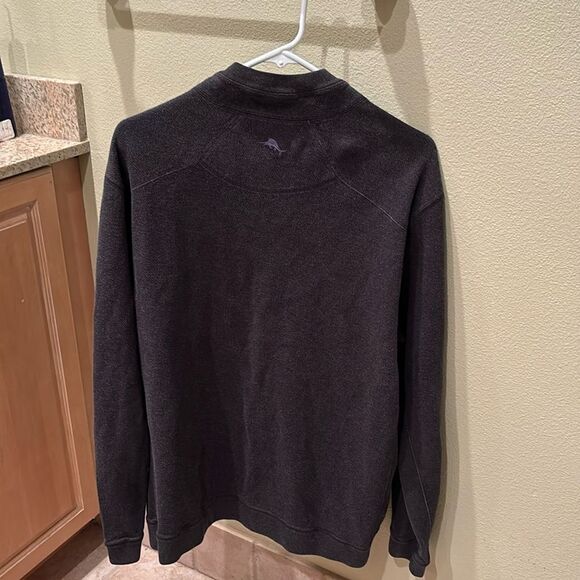 Tommy Bahama Men's dark grey half zip shirt - Picture 7 of 10